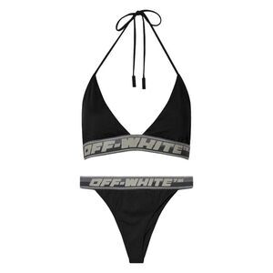 Off White Womens/Ladies Logo Bikini / Black